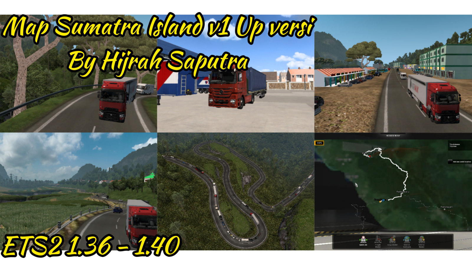 Map Sumatra Island V1 Update Version ETS2 1 36 1 40 ETS2 Mods   Map Sumatra Island 0W125 